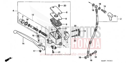 MAITRE-CYLINDRE FREIN AV. GL1500AV de 1997